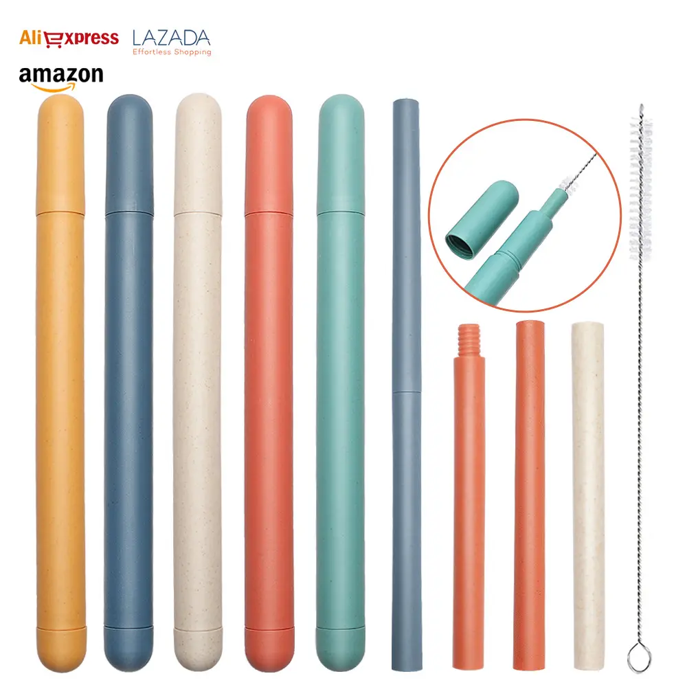 Innovative Wheat Straw for Milk Tea Coffee Portable Detachable