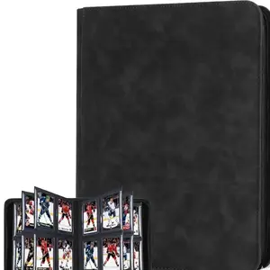 4-Slot Top Loader Binder for Trading & Sports Cards – Holds 112 Toploaders, Durable Collection Storage Album (Black) – Not Suitable for Cards Without Toploaders