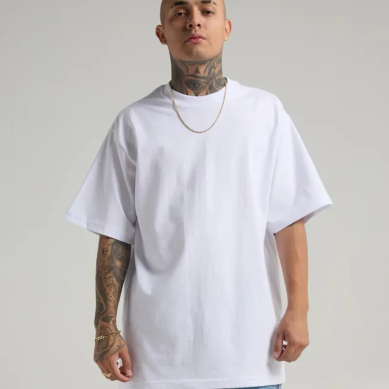 Shaka Men's 7.5oz Max Heavyweight T-Shirt - Retro 90s Oversize Boxy Fit, Thick Crewneck with Reinforced Stitching for Streetwear & Workwear