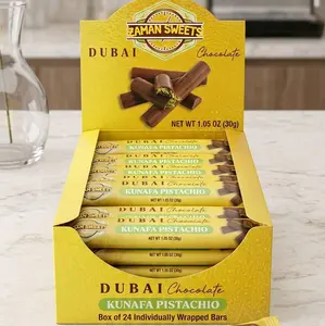 Zaman Sweets Dubai Chocolate Singles – 24-Count Box (1.05 oz Bars)