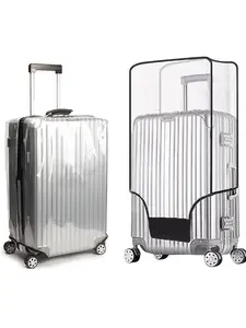 Transparent Waterproof Luggage Protector Cover, Dustproof Wear Resistant Scratch Proof Invisible Zipper Case Sleeve, Washable Travel Bag (20-30 Inch) Versatile Travel Accessory