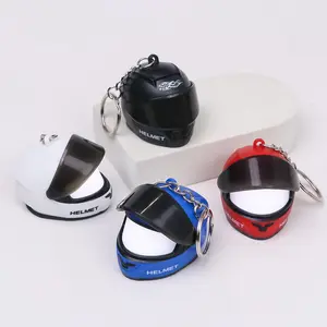 Mini Luminous Helmet Keychain, Cute LED Night Light Bag Charm, Motorcycle Safety Warning Pendant, Trendy Luggage & Backpack Accessory Gift for Riders