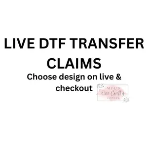 DTF TRANSFERS LIVE CLAIMS - Choose Design on Live & Checkout - 10.5-11 Inches Wide - Fabric Pressing - Heat Press Required - Perfect for Festive Projects