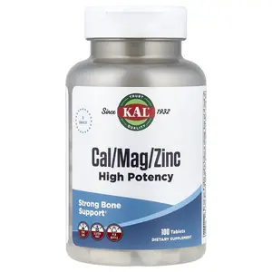 KAL Cal/Mag/Zinc, High Potency , 100 Tablets