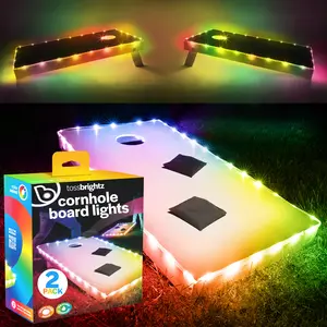 Brightz TossBrightz LED Cornhole Lights – Light Up Boards & Holes for Nighttime Cornhole – Fits 2 Boards, Easy Install