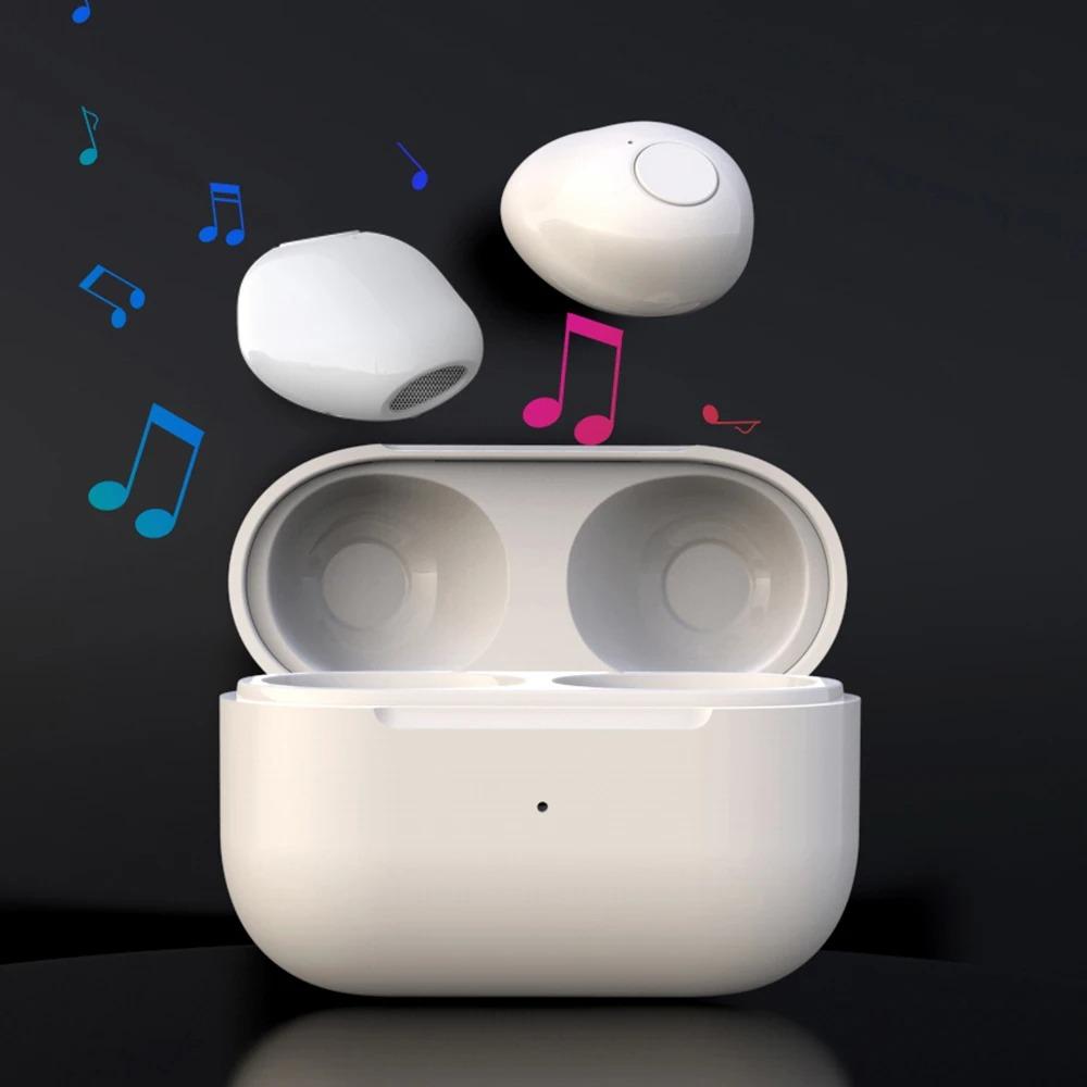 Mini Sleep Wireless Bluetooth Headphones  Headsets With Mic Stereo Sport In-ear EarphoneLong Standby HD Call Earbuds Game