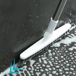 [Envío Rápido México]Long Handle Hard Bristle Floor Brush, Bathroom and Kitchen Cleaning Tool, Tile Gap Cleaner, Home Use, Effective at Removing Stains and Dirt, Cleaning Supplies