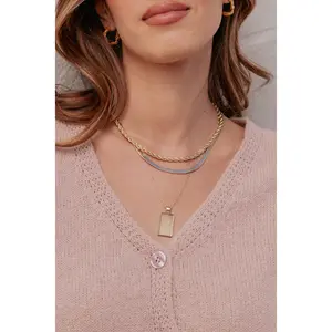 Amber Necklace - Gold