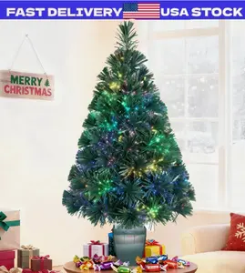2.6Ft Prelit Fiber Optic Artificial Christmas Tree Small Mini Tabletop Xmas Tree