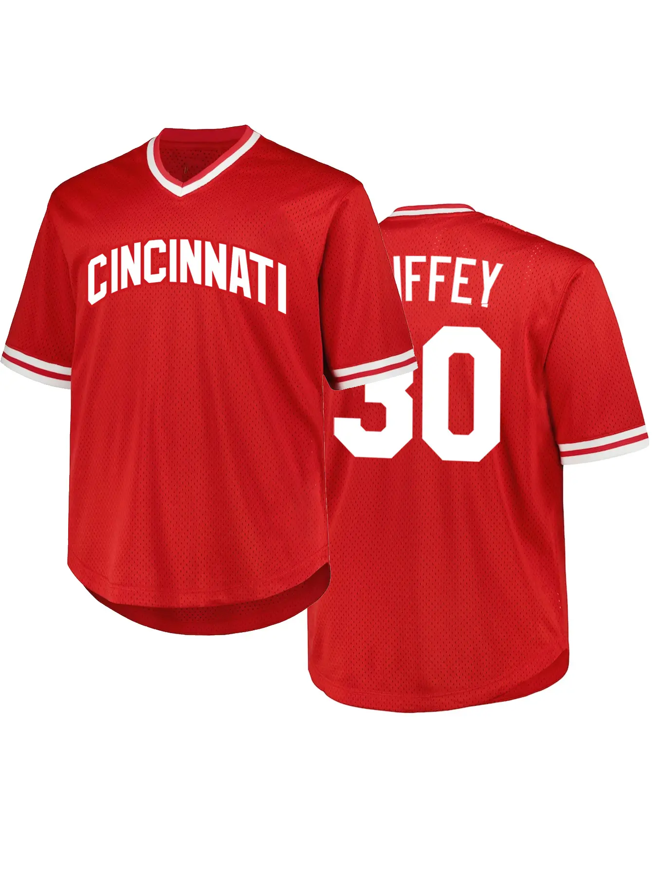 Men's Vintage Embroidered Baseball Jersey, V-Neck Short-Sleeve Loose-Fit Casual Training Top, Stylish Jersey Tee for All-Season Sportswear