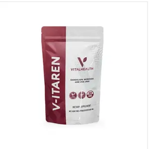 VitalHealth V-Itaren Capsules – Organic Healthcare Dietary Supplement, Edible Daily Wellness Herbs with Dandelion, Moringa, Uva Ursi