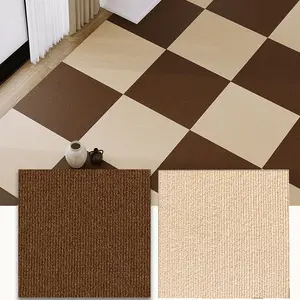 24pcs Peel and Stick Carpet Tiles, & Self-Adhesive 12x12 Inches, Easy Install Durable Flooring Solutions for Kitchen, Living Room, Basement