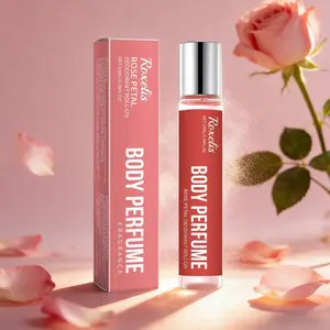 Rose Scented Body Rollerball Perfume, Fresh Delicate Fragrance, Lightweight Aroma, Touchable Rollerball, Long-Lasting Scent
