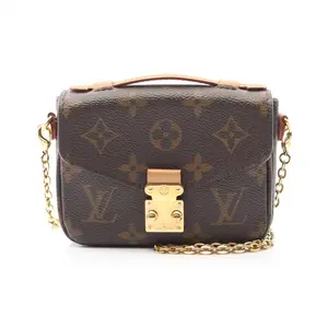 Pre-owned Louis Vuitton Canvas Shoulder Bags Micro Metis Monogram Coated Handbag