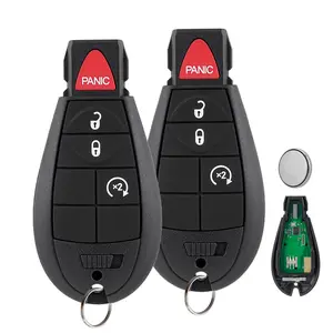 2 Remote Key Fob for 2014 2015 2016 2017 2018 2019 2020 Jeep Cherokee Dodge Ram 1500 2500 3500 4 Button GQ4-53T