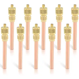10PCS Stem HVAC AC Schrader System Vacuum 1/4" SAE *1/4" OD *2.75" AC Refrigeration Kit
