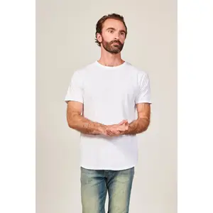 WHITE | DIME CURVED HEM TEE