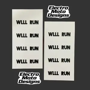Electro Moto Designs - WLLL RUN Stickers for E-Bike and E-Motos