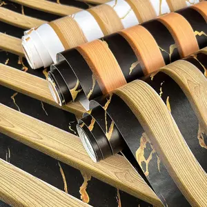 3D Grid Gold Marble Self-Adhesive Pet Wallpaper, Restaurant Bedroom Background Wall Wood Grain DIY Wallpaper, Home Decor, Marble Pattern Wallpaper, Decorative Wallpaper