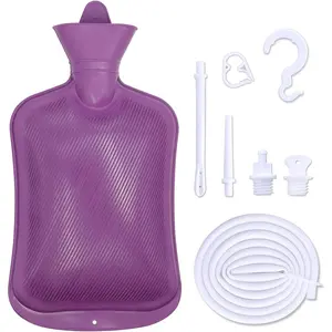 Coffee Enema Bag Kit, Douche Bag Combination Kit for Men and Women 5ft PVC Hose, 2L Capacity Water Colon Detox Cleanse Kit