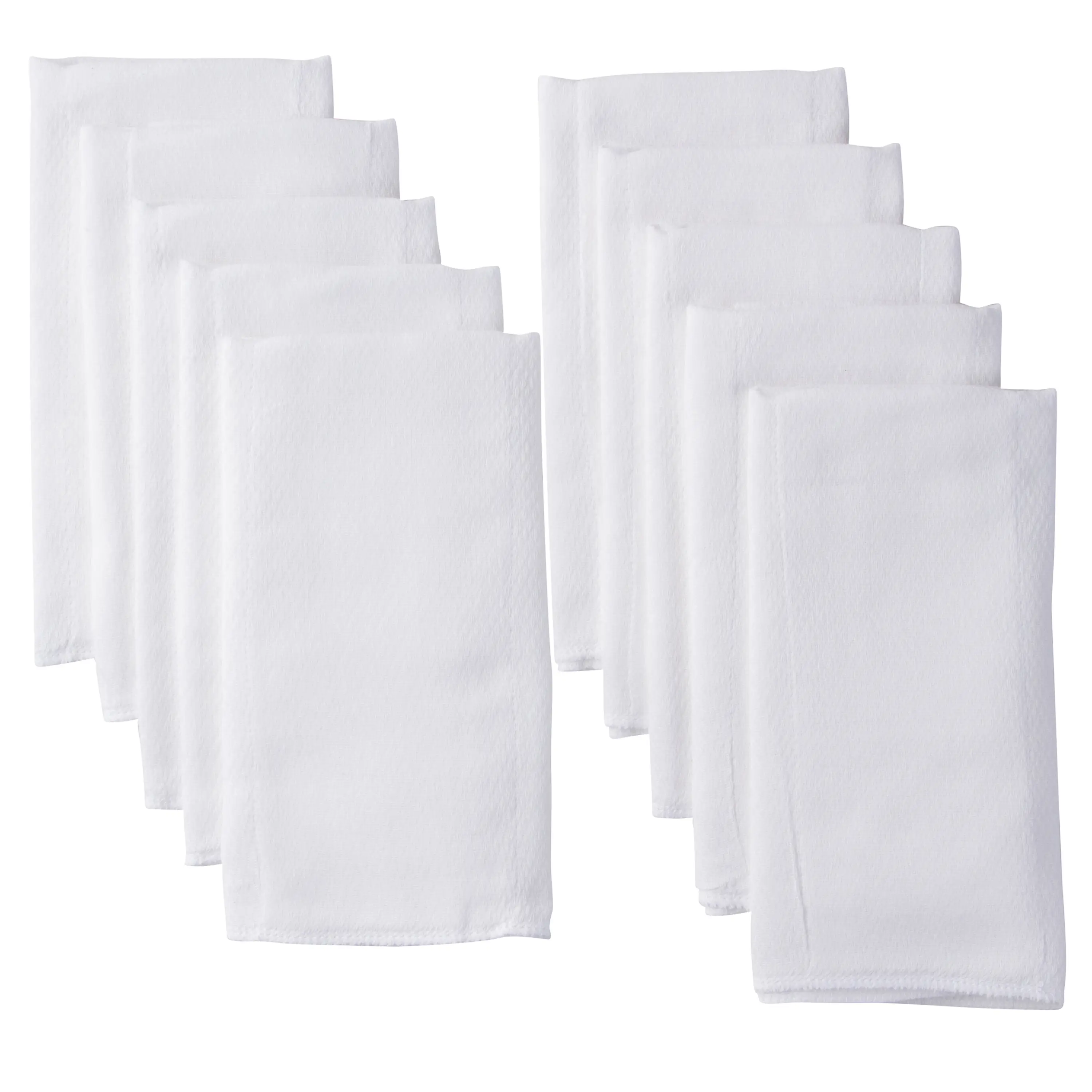 Gerber Baby Gender Neutral Pre-folded Birdseye White Reusable Cloth Diapers - 10 pack