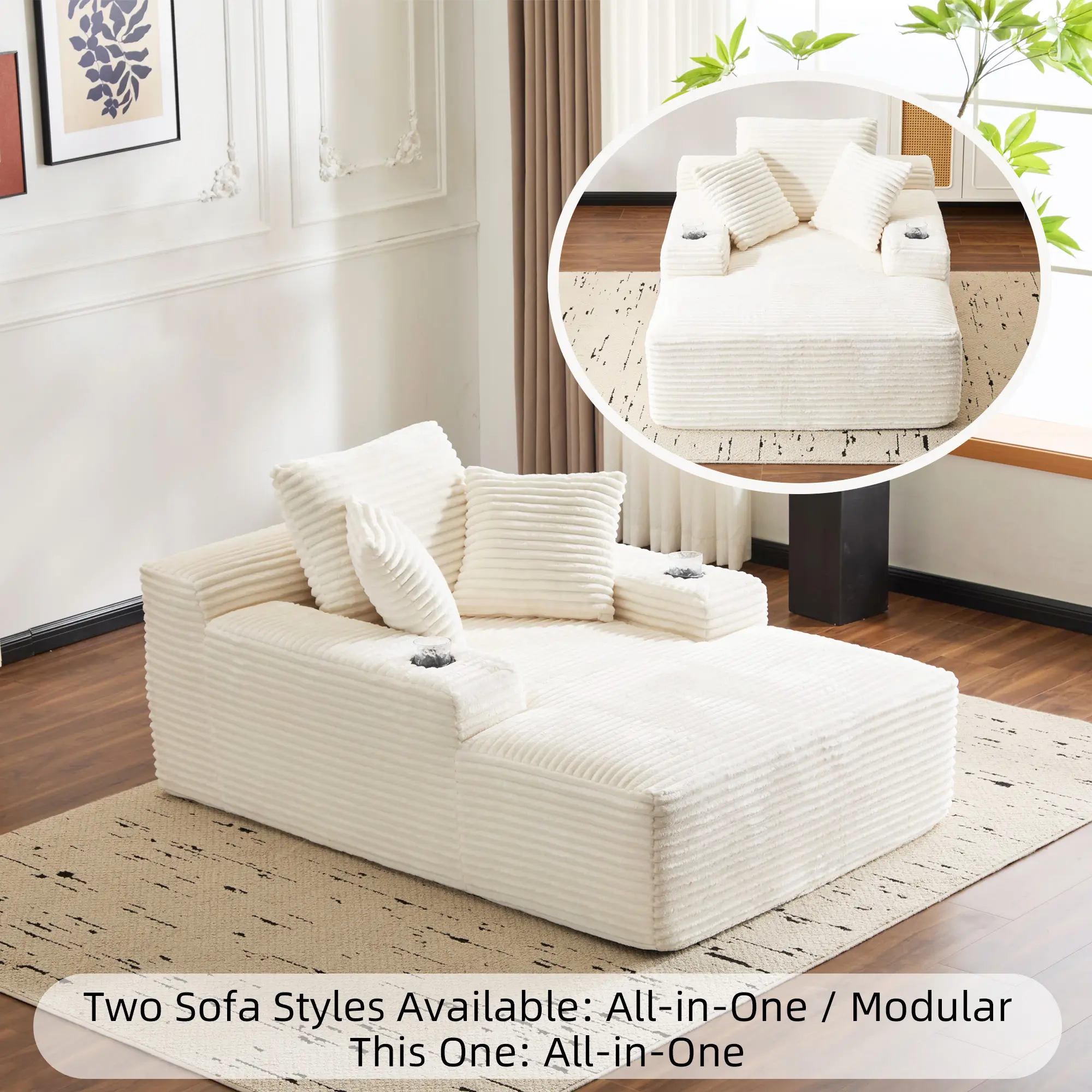 White with cup holder