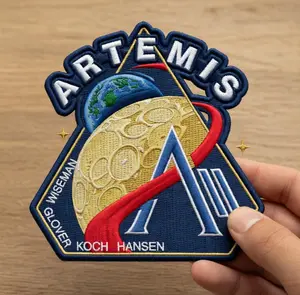 Artemis 2 Mission Embroidered Patch, Artemis 2 Space Patch, Embroidered Iron On Patch, Moon Mission Badge