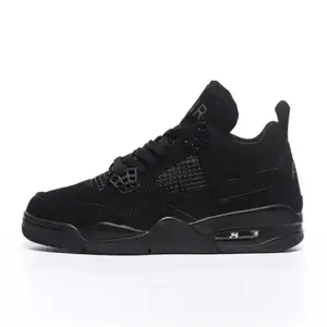 All-Black Suede Basketball-Inspired Casual Sneakers | Streetwear-Ready Kicks for Denim & Everyday Fits
