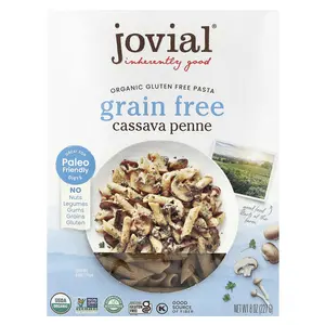 Jovial Organic Gluten Free Pasta, Cassava Penne, 8 oz (227 g)