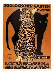 Munich Zoological Garden (German) Poster