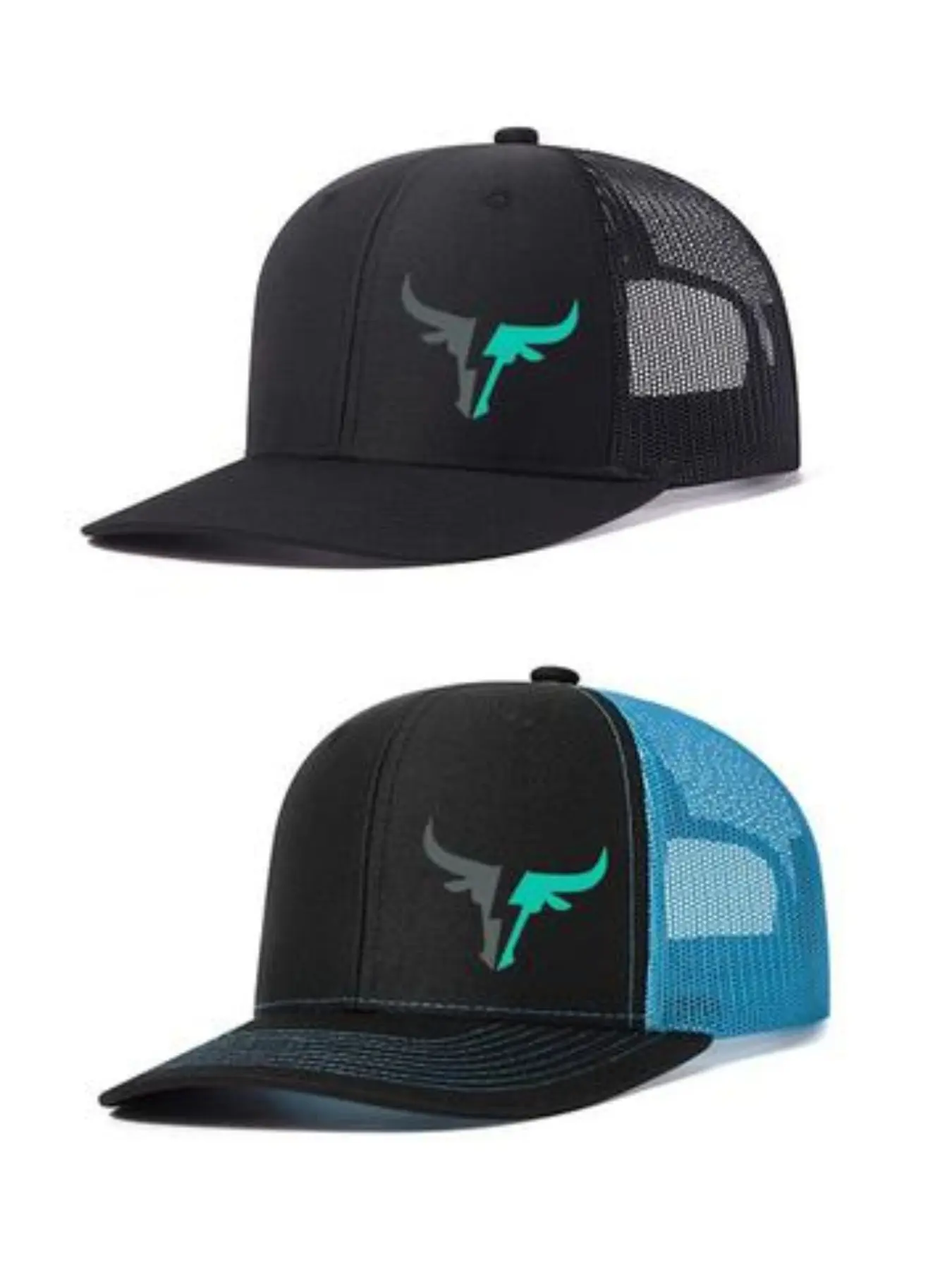 2Pack Unisex Ox-Head Print Street Fashion Cap Graphic Hats | Breathable Adjustable Snapback for Outdoor Activities Breathable Sports Cap Fitted Snapback Hats