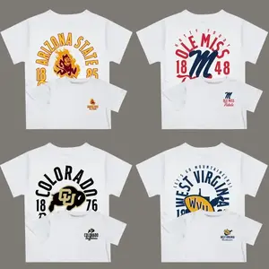 Custom University Graphic Mascot Overlay All Team 2 Side WHITE COLOR T-shirt, Vintage Graphic Tee, Sport Fan Gift Shirt, Men's Oversized Athletic T-shirt, College T-shirt, Men's Regular Fit Graphic T-shirt, Footbal T-shirt