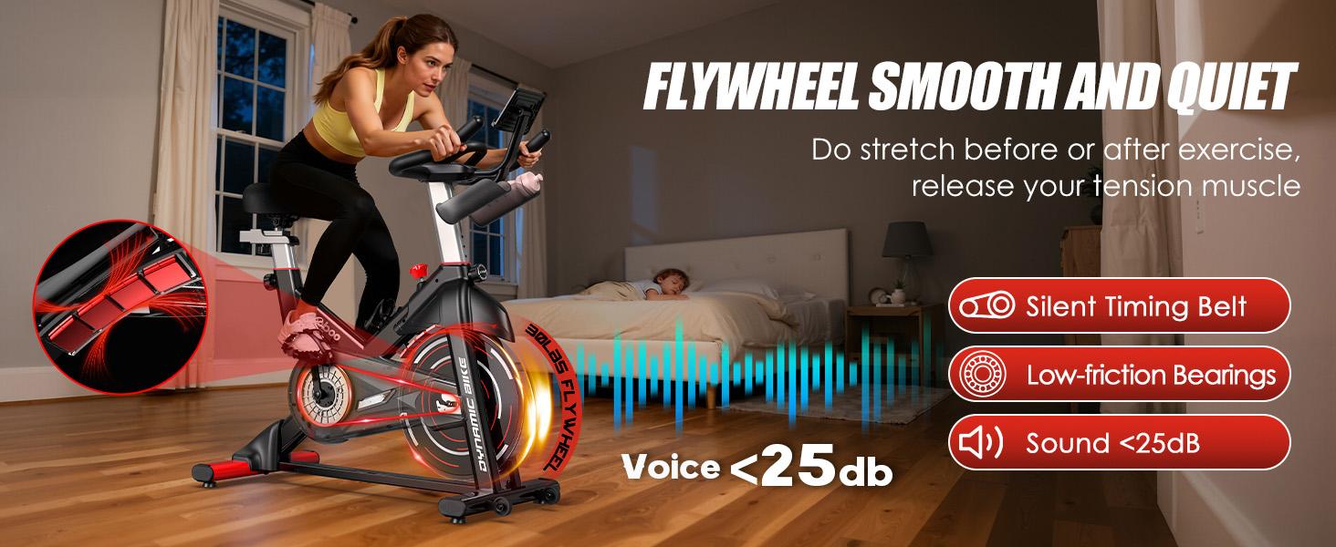pooboo Exercise Bike, Indoor Fitness Cycling with Adjustable Magnetic Resistance, Stationary Bike with LCD Monitor for Home Gym, Comfortable Seat pooboo Exercise Bike, Indoor Fitness Cycling with Adjustable Magnetic Resistance, Stationary Bike with LCD Monitor for Home Gym, Comfortable Seat