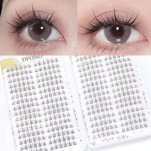 384 Sunflower DIY Eyelash Extension Kit, Large Capacity Natural C-Shape Clusters 9-11mm, Lightweight Cartoon Style for Easy Application