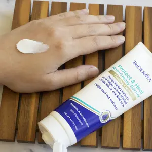 TriDerma Protect & Heal Non-Greasy Moisture Barrier Skin Protectant Incontinence Cream for Adult Diaper Rash, Chafing, Redness, Sensitive Skin with Dimethicone, Aloe Vera, FSA Eligible 4 oz…