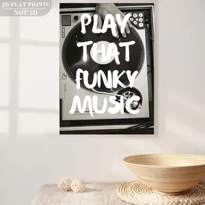 Frameless Vinyl Poster, Dj Booth Canvas Art, Fun Music Wall Decor, Art Prints, Record Player Theme, Abstract Modern Home Decoration, Ideal Gift for Living Room, Bedroom