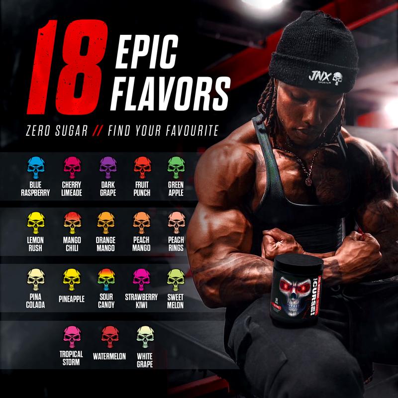 JNX SPORTS The Curse! Pre Workout Powder | 50 Servings | 155mg Caffeine, Beta-Alanine, L-Citrulline & Creatine | Pre-Workout for Men & Women