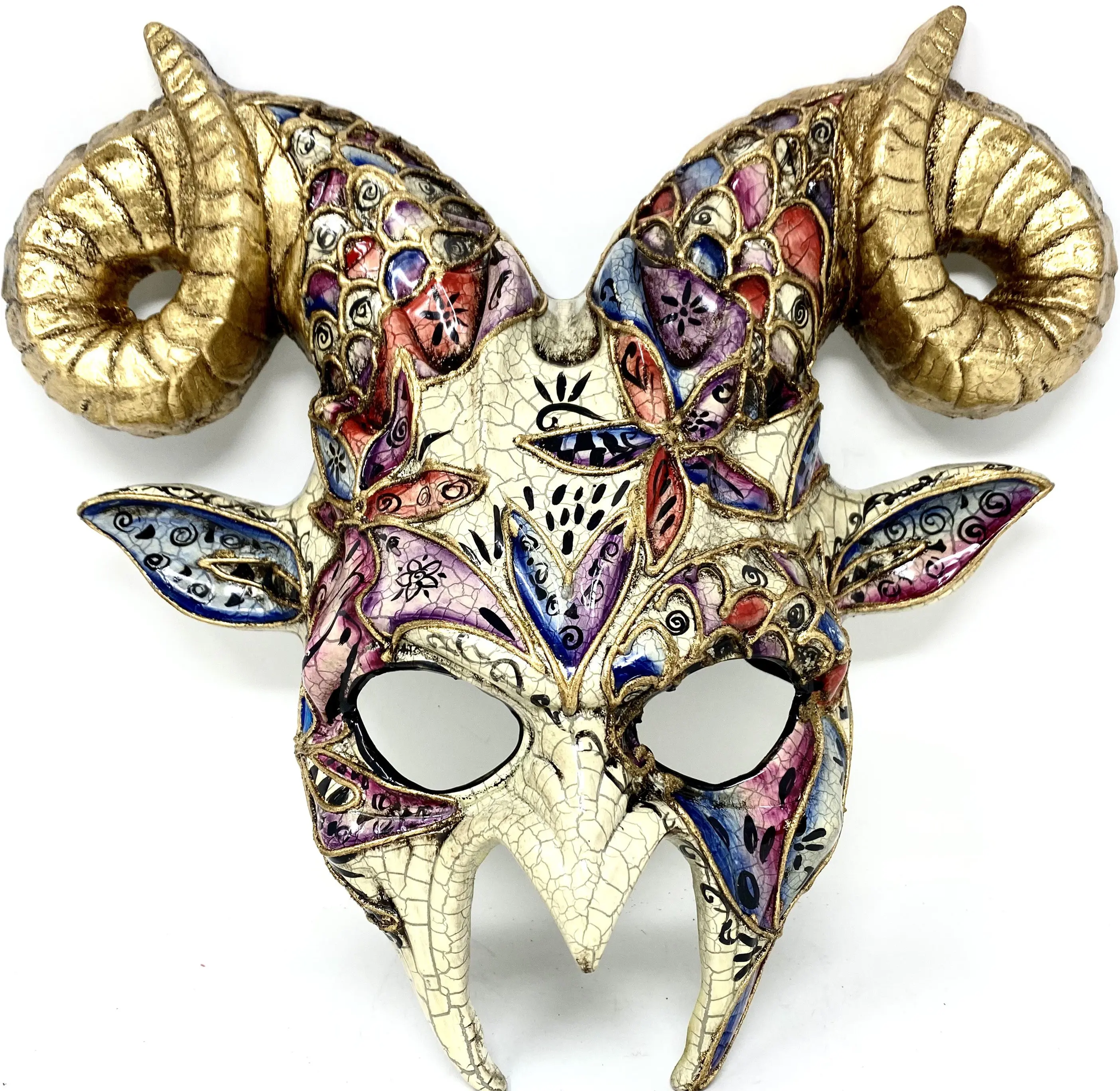 Krampus Ram Goat Masquerade Devil Horn Mask Demon Costume Masks For Halloween
