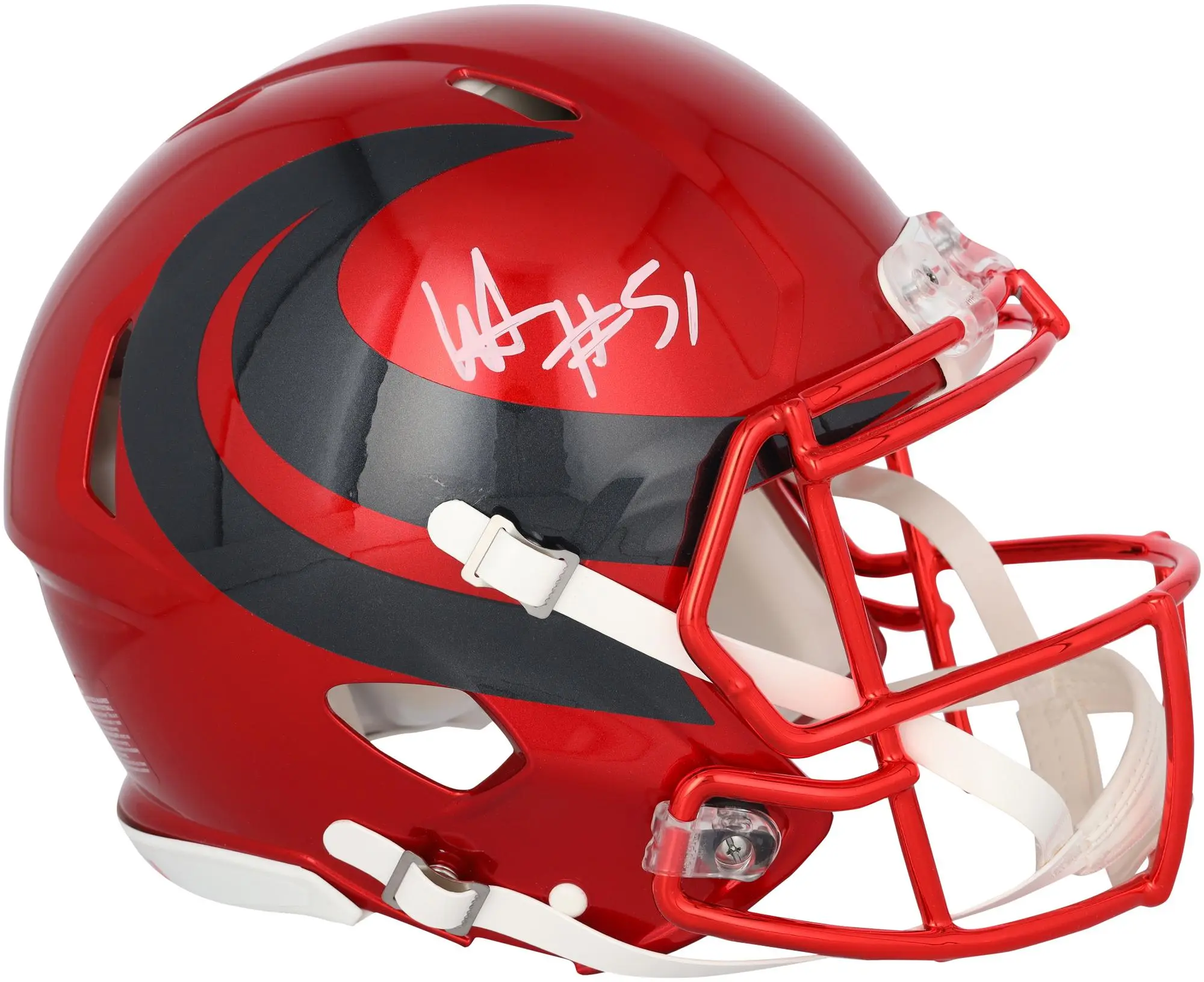 Will Anderson Jr. Houston Texans Autographed Riddell 2024 Red Alternate Speed Authentic Helmet - Fanatics Authentic Certified