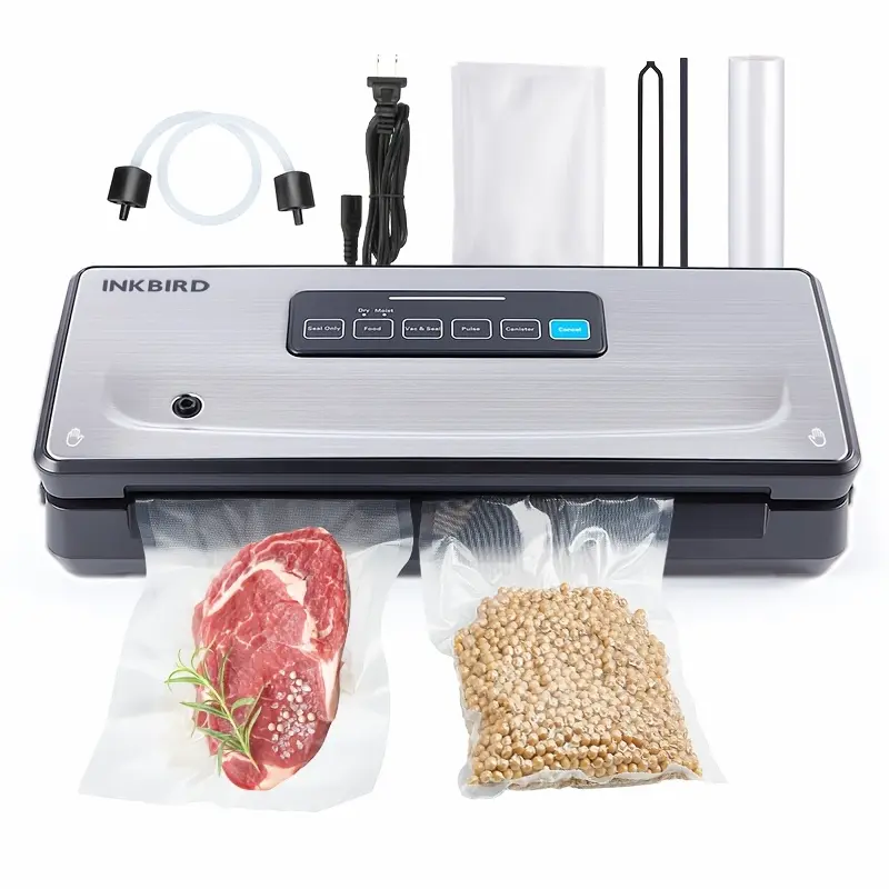 1pc 85 KPa for food Vacuum Sealer | Kitchen Essentials | 10-in-1 With Bag Storage And Cutter For Food Vacuum Sealing With 5 for food Modes For Moist/Dry/Canning, Father'S Day Gift, Independence Day Gift