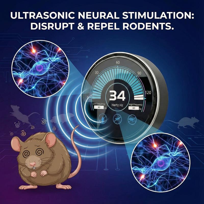 Ultrasonic Pest Repeller Plug-In – Automatically Switches Between 3 Modes (No Manual Adjustment), Eco-Friendly & Chemical-Free, Easy Plug-and-Play Pest Control for Mice, Rats, Spiders, Ants, Roaches, Mosquitoes & Bugs