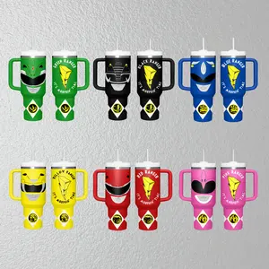 It's Morphin' Time Power Ranger Tumbler 40oz & 20oz – Stainless Steel Insulated Mug With Handle & Straw for Fans