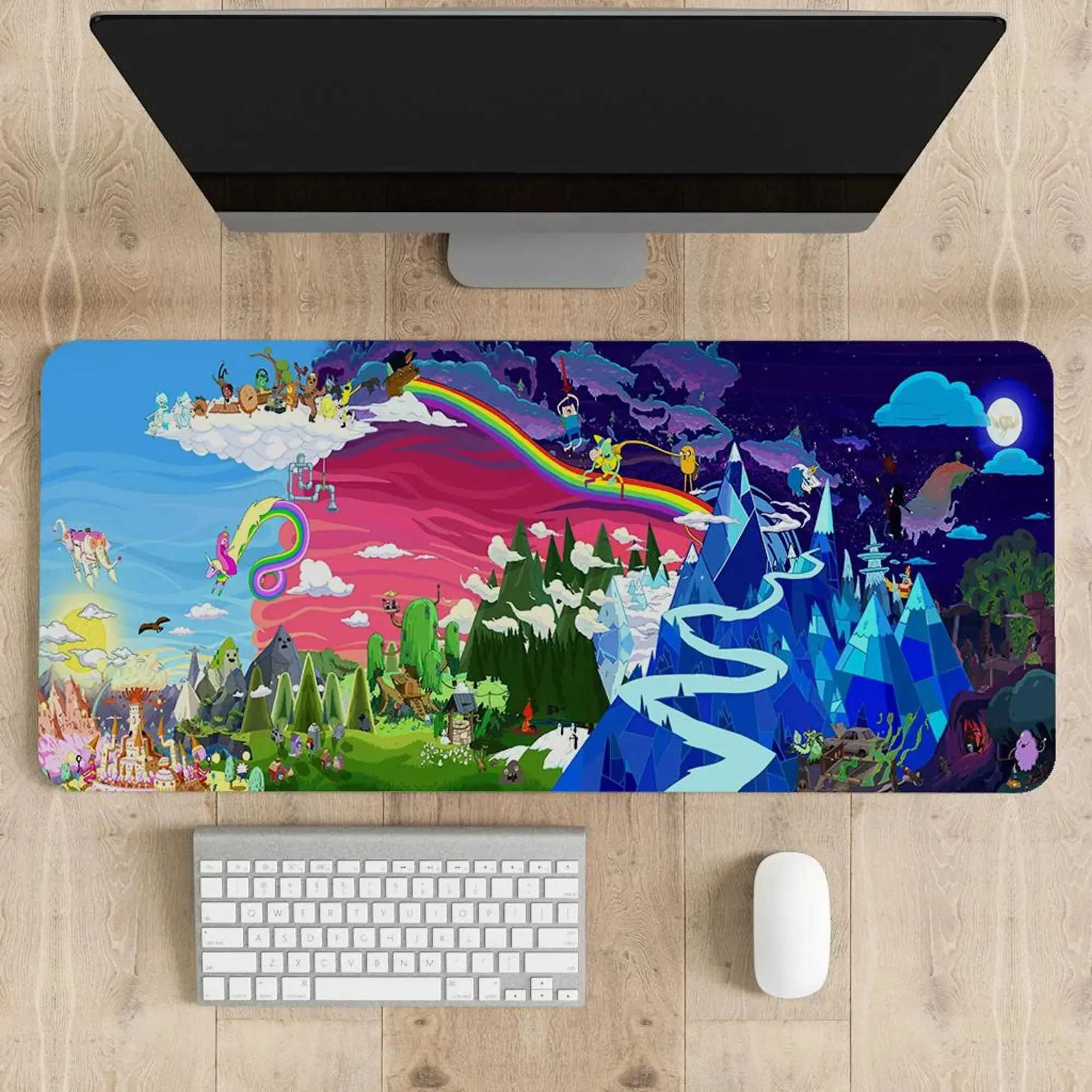 Adventure Time Mouse Pad - Different sizes Personalized Printing - Gaming Mouse Pad - Customized Mouse Pad - Game, Anime, Desk Mat