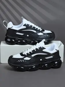 Men's Casual Letter Print Sneakers, Breathable Mesh Upper, PU Textile & Tpu Sole, All-Season Comfort Shoes, Unisex Outdoor Footwear, Athletic Sneakers