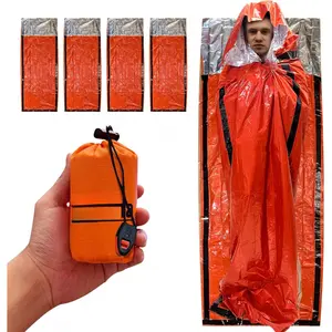 Emergency Bivy Sack Bivy Bag - Emergency Sleeping Bags 4 Pack Mylar Survival Sleeping Bag Emergency Bivvy Sack Waterproof Lightweight Foil Military Patriot2026