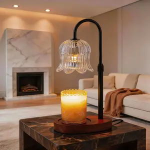 Flower-Shaped Modern Metal Candle Lamp - Timer, Brightness Adjustment, Flame-Free Safety Design, Home Decor Candle Holder for Home Decoration, Relaxation dimmable style