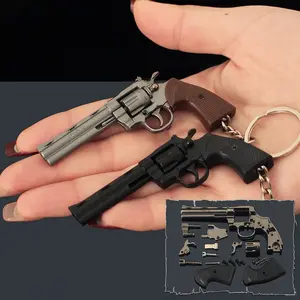 Metal Mini Gun Model Keychain | Disassemblable Toy Pistol EDC Keyring & Bag Charm