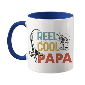 Reel Cool Papa Mug, Papa Fishing Mug, Papa Coffee Cup, Gift for Papa, Fisherman Papa, Fishing With Papa, Papa Gift Idea, Papa Baby Gift, 11oz cup