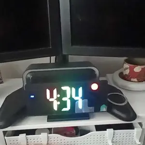 180° Arm Projection Alarm Clock, 1 Count USB Plug-In Digital Alarm Clock, Snooze Table Clock, 12/24-Hour Projector LED Clock, USB Powered Clocks, Home Decor #GLOBAL PICKS