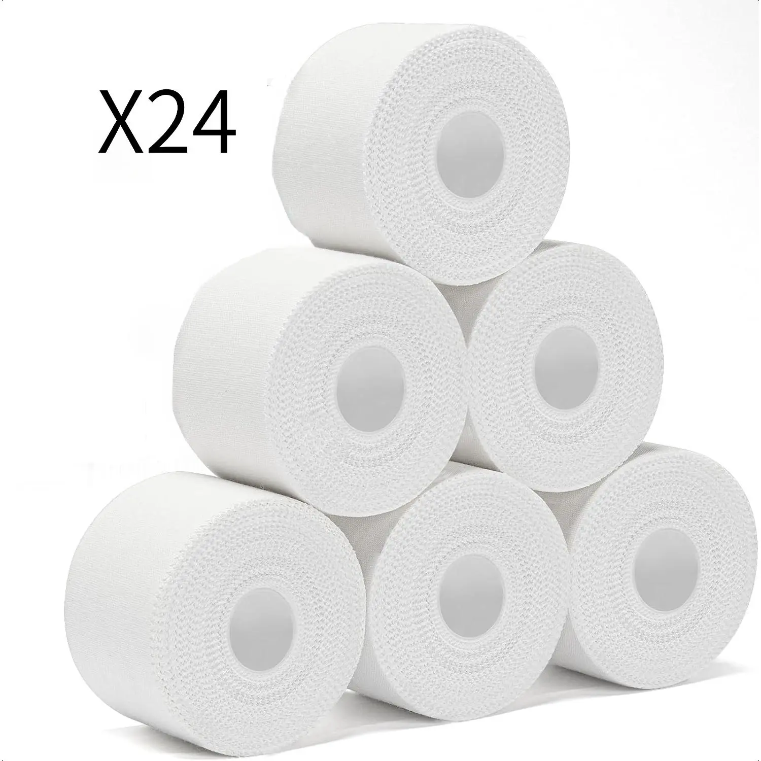 🩹   White Professional Athletic Sports Tape |   1.5in*27Ft Each Roll (Total 162Ft), Easy Tear No Residue Multi-Use Tape for Ankle & Wrist Support, Football, Soccer, Climbing & Gym Injury Care ✨
